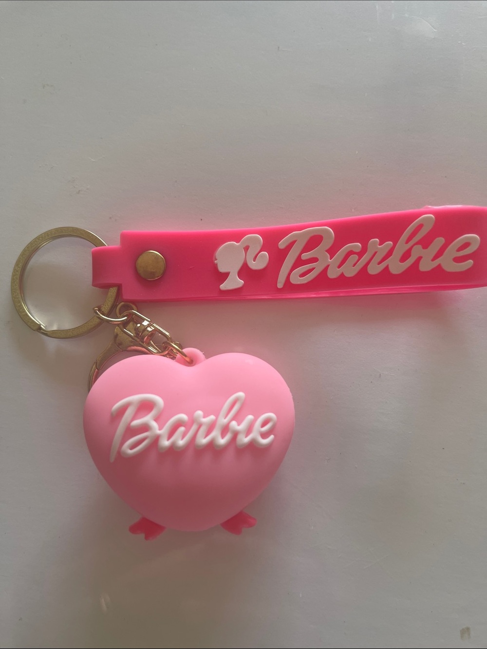 Barbie Hot Pink Strap with Light Pink Heart Key Holder